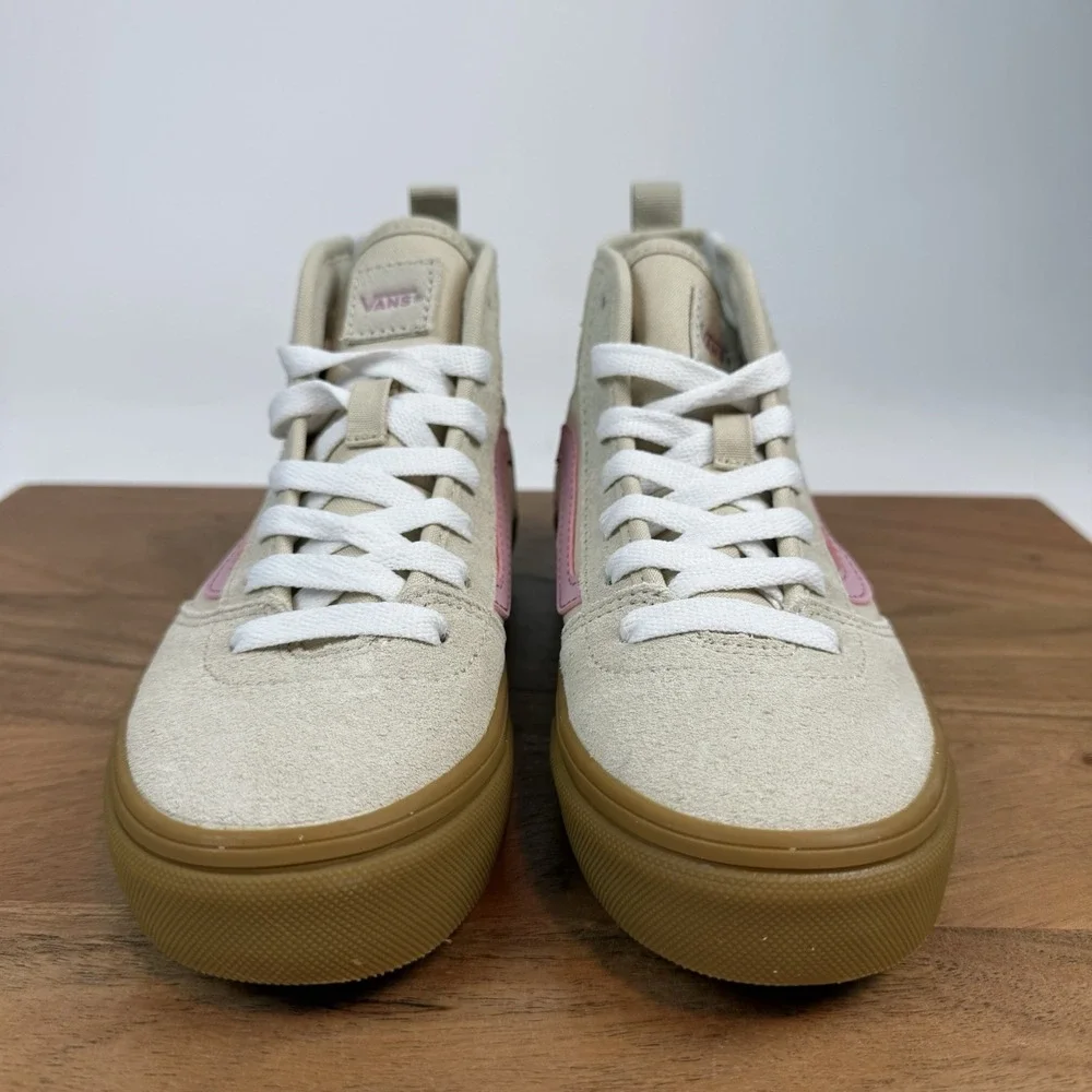 New Big Kids Vans Ashwood Hi Decon‎ Oatmeal Skateboarding Sneakers Shoes 3 Y